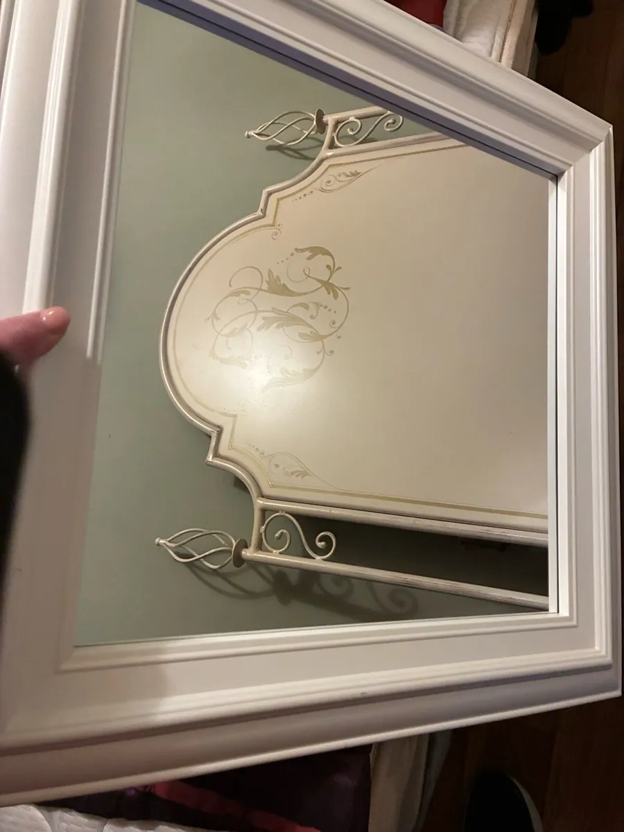 Mirror square white new