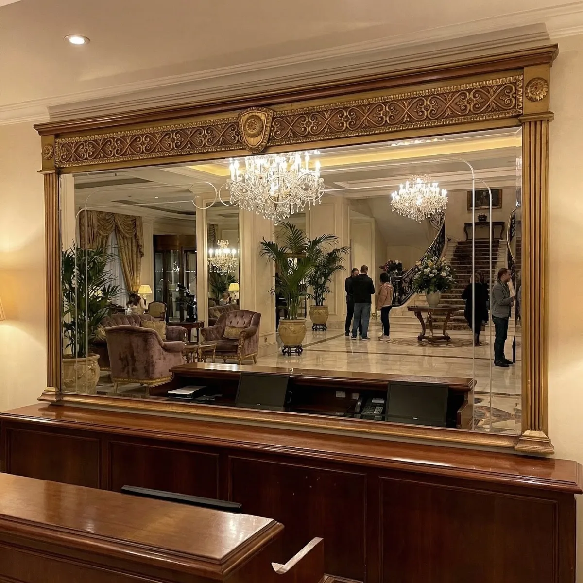 Old mirror that has been softly restored