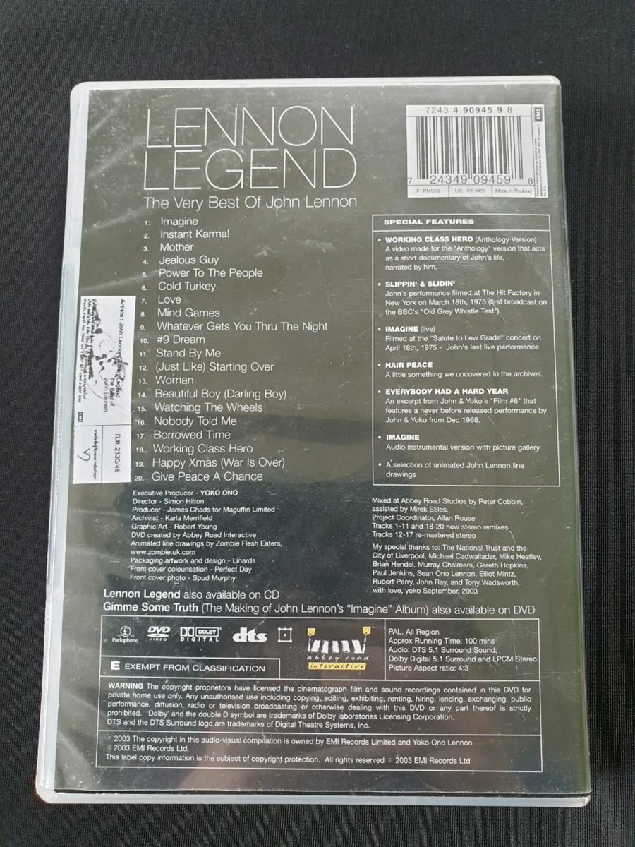 Lennon Legend The Very Best of John Lennon DVD - Image 2