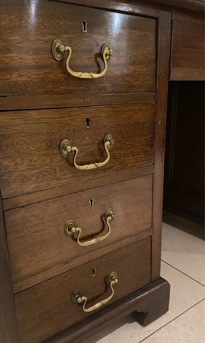 Victorian double sided partner desk - Image 4