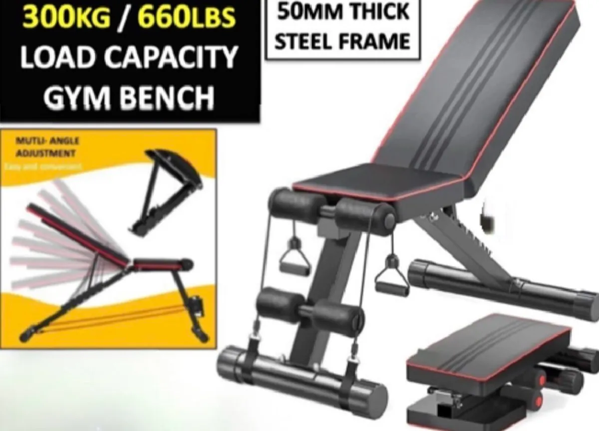 Foldable Adjustable Weight Exercise Bench NEW - Image 1