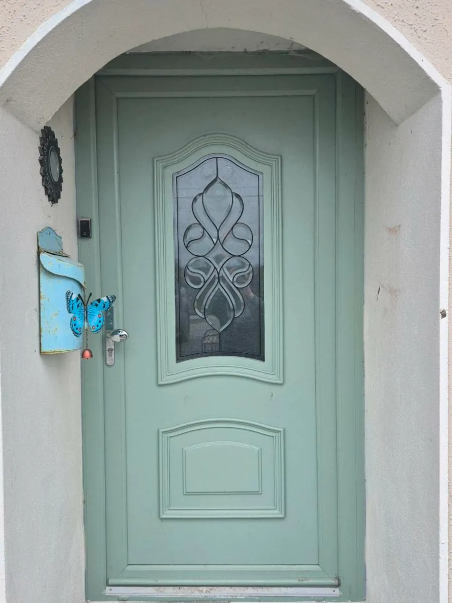 Sage green pvc door 3 years old - Image 1