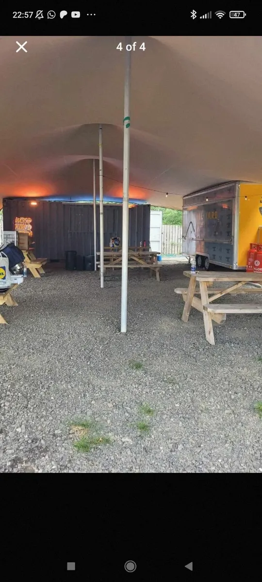 Nomadic Stretch tent 15m x 10.5m with poles & rope - Image 3