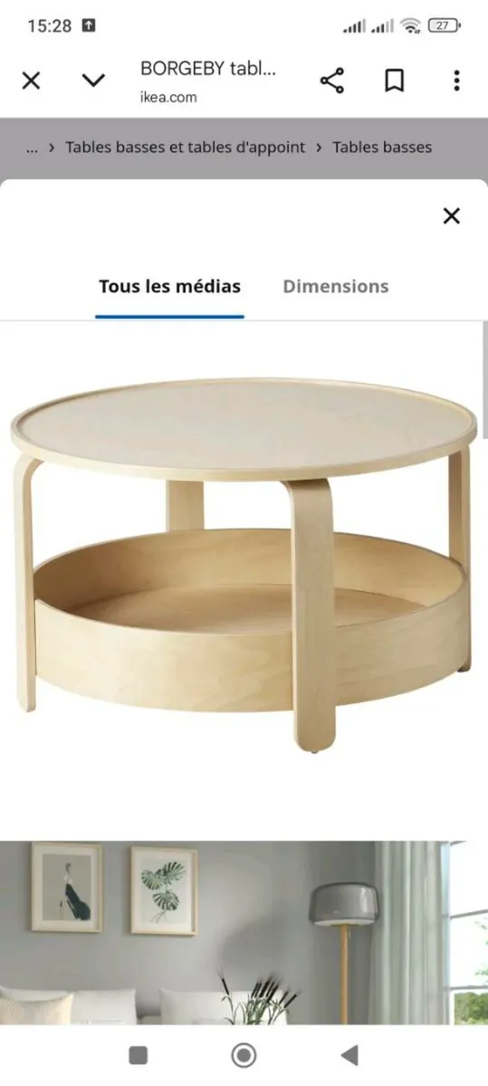 IKEA table, storage underneath new - Image 2