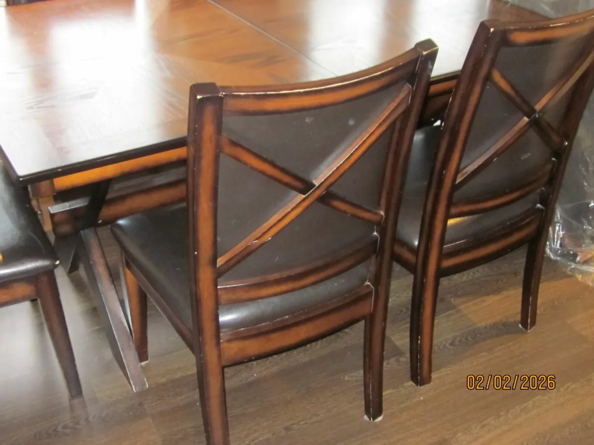 Dining room table  and six chairs - Image 2