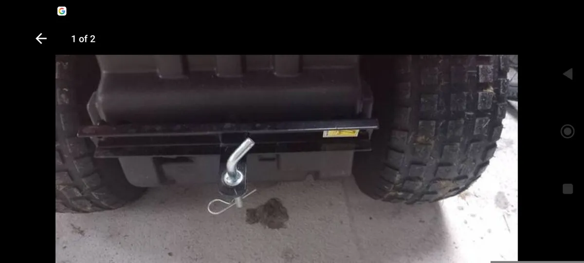 Castelgarden ride on mower towbar - Image 1