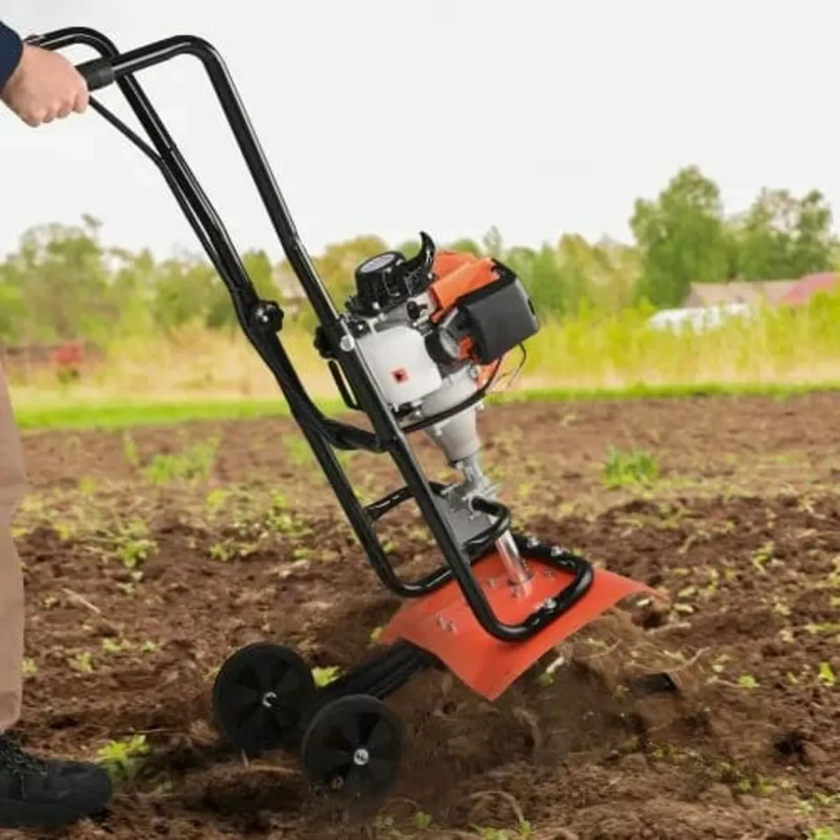 Tiller Cultivator Gas Powered, 38CC 4-Stroke Garde - Image 2
