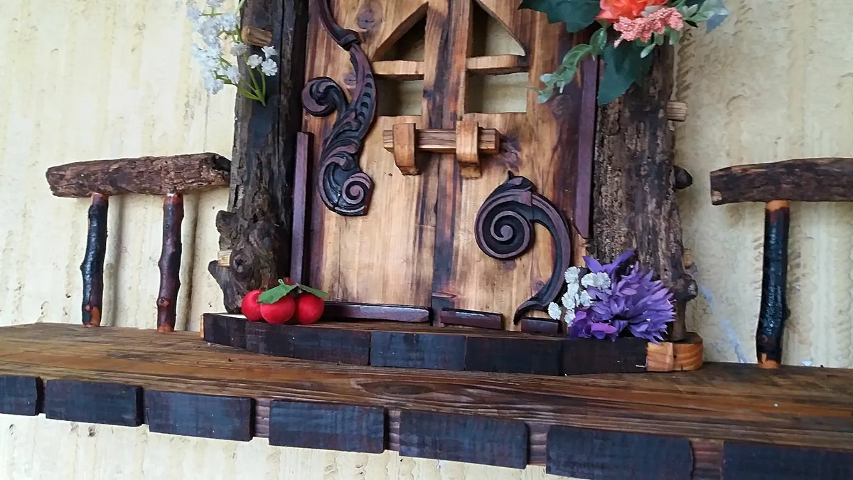 Rustic Enchanted Door Floating Shelf / Display - Image 4