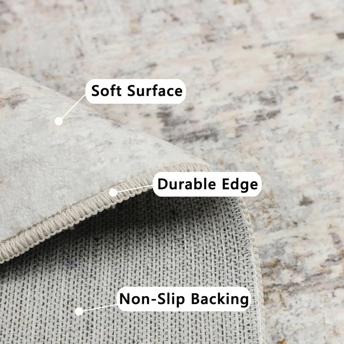 Modern Abstract Area Rug 120x180cm Short Pile - Image 2