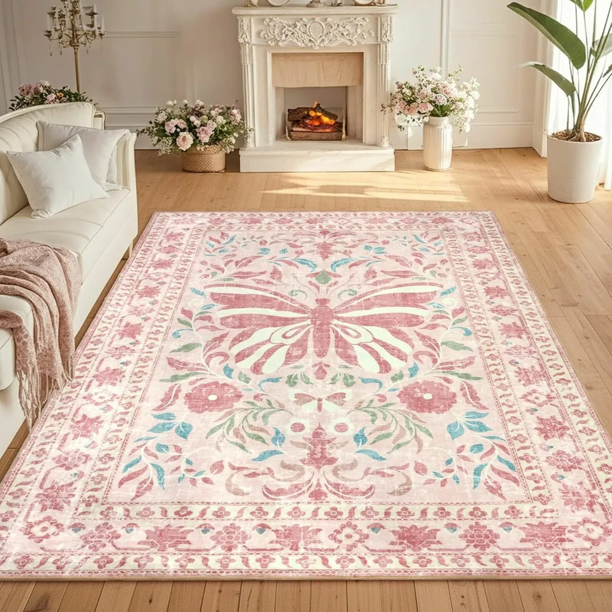 Butterfly Rugs Living Room 160x230cm Non-Slip - Image 1