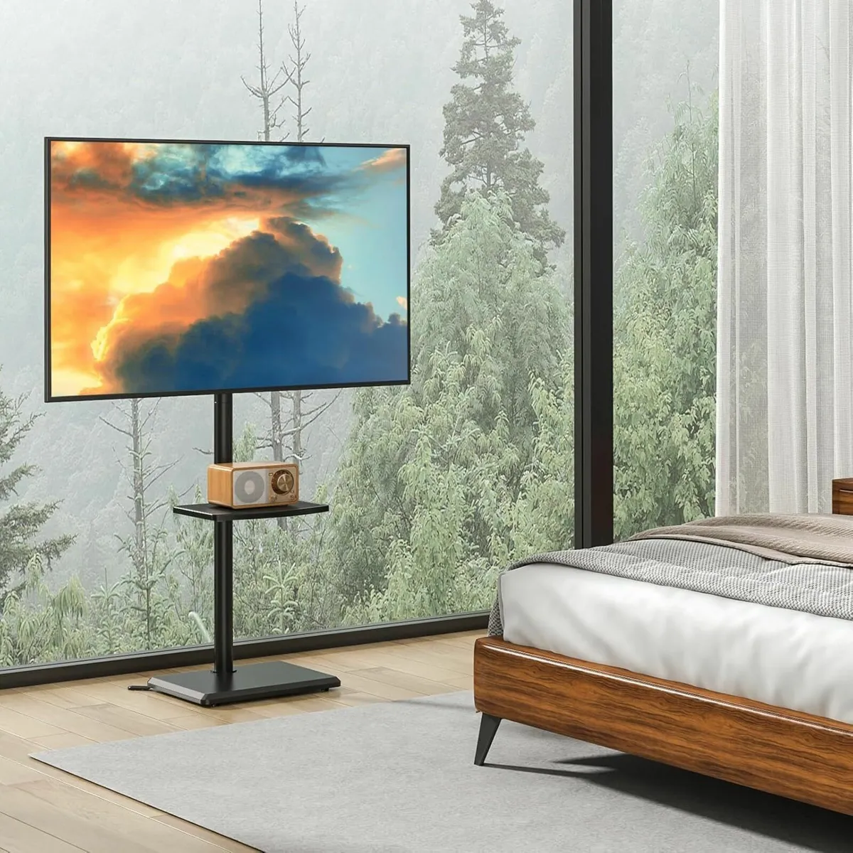 Universal Swivel TV Floor Stand with Mount for - Image 2