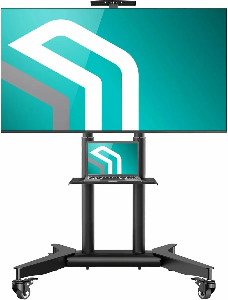 Mobile TV Stand on Wheels for 32”-75” Screen - Image 1