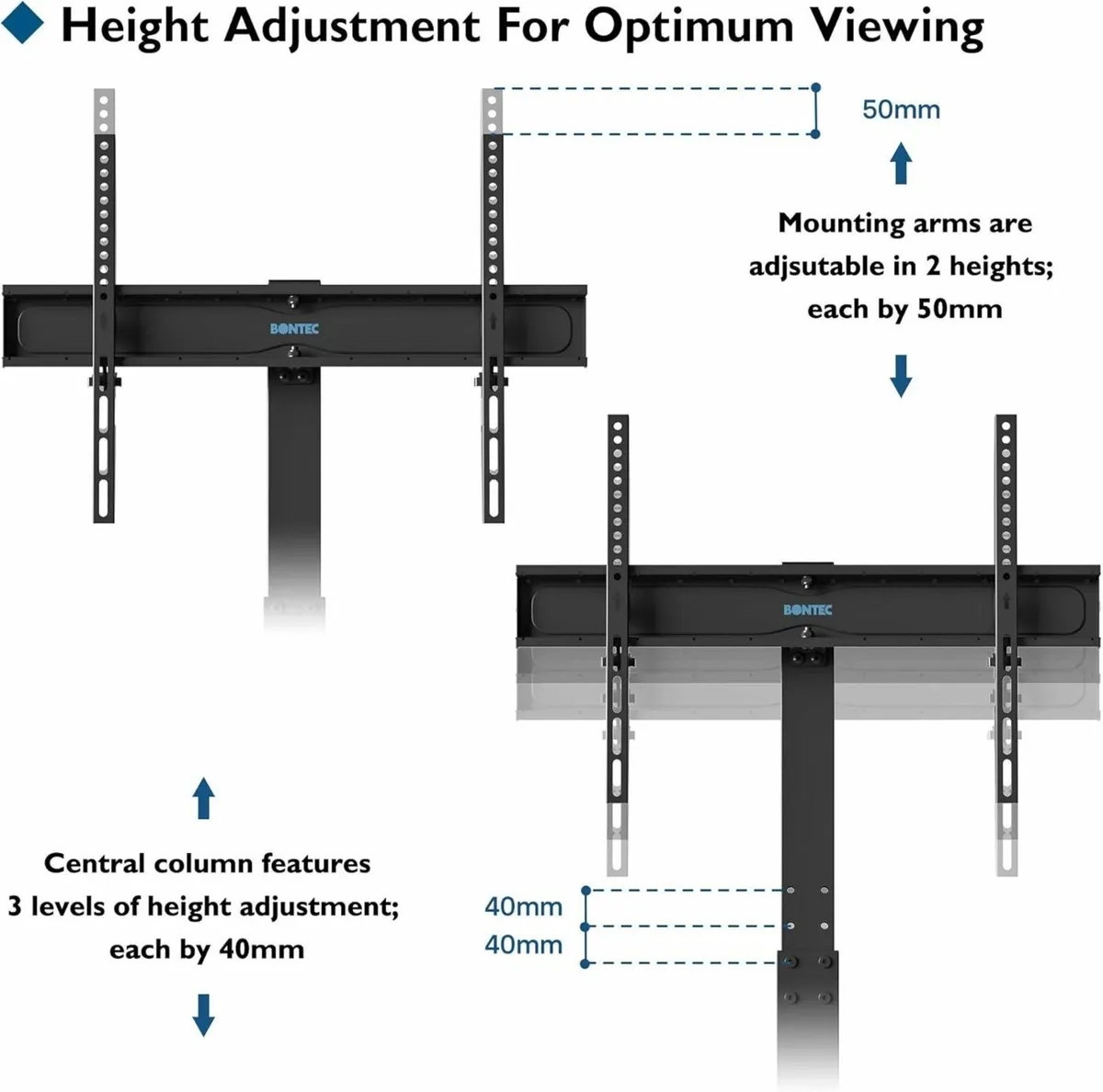 Universal Floor TV Stand for 30–70 Inch TVs - Image 2