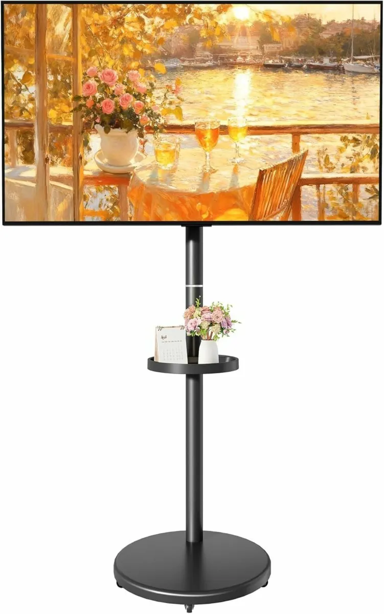 Rolling TV Stand with Wheels for 17–43 Inch TVs - Image 1