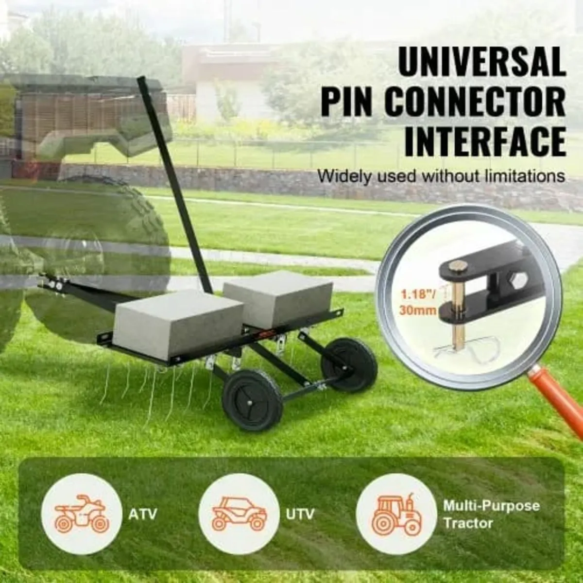 Tow Behind Dethatcher, 40-inch Tow Dethatcher with - Image 2