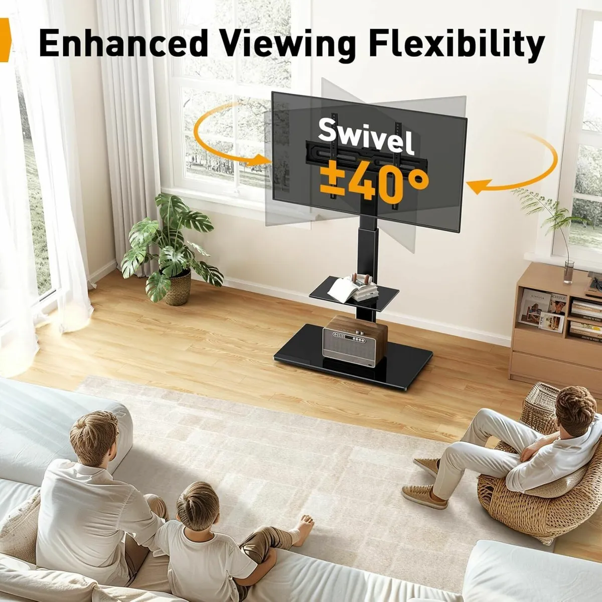TV Floor Stand for 30-70 inch TVs up to 50KG with - Image 3