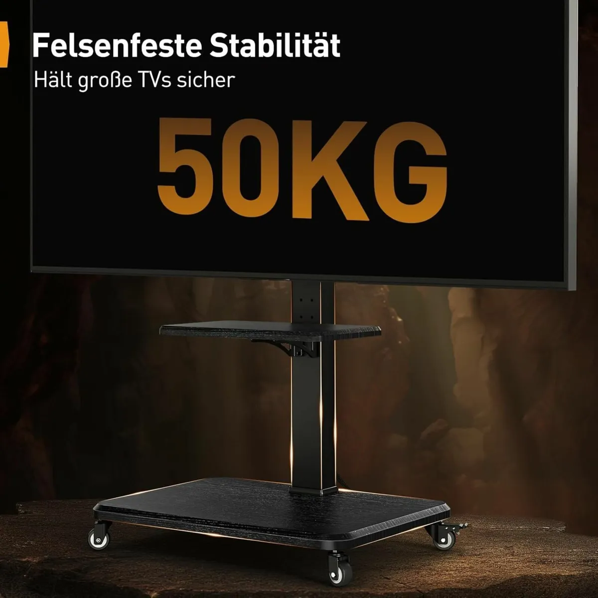 Mobile TV Stand Tilt Swivel Rolling Cart for 32 - Image 3