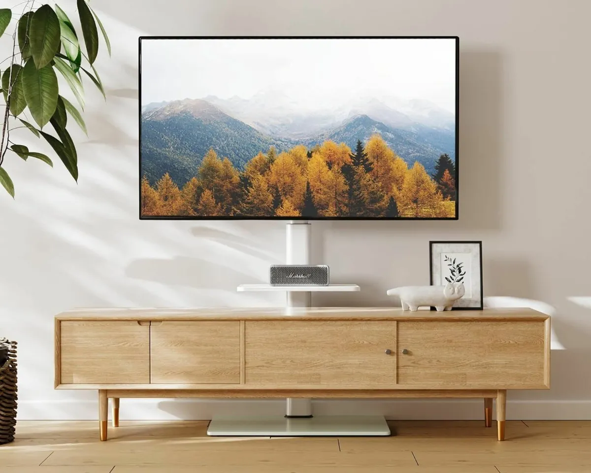 White TV Floor Stand for 32 to 60 inch TVs - Image 2