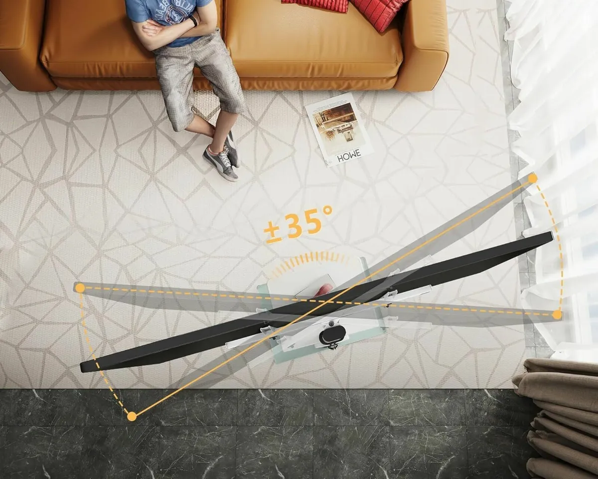 White TV Floor Stand for 32 to 60 inch TVs - Image 4