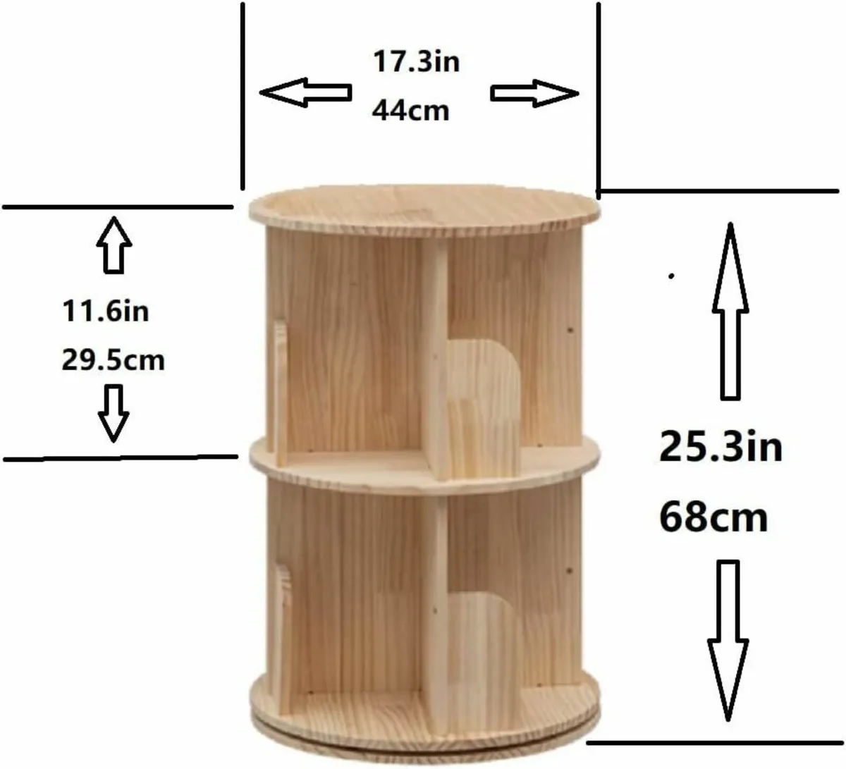 2 Rotating Bookshelf 360 Display Floor Standing - Image 1