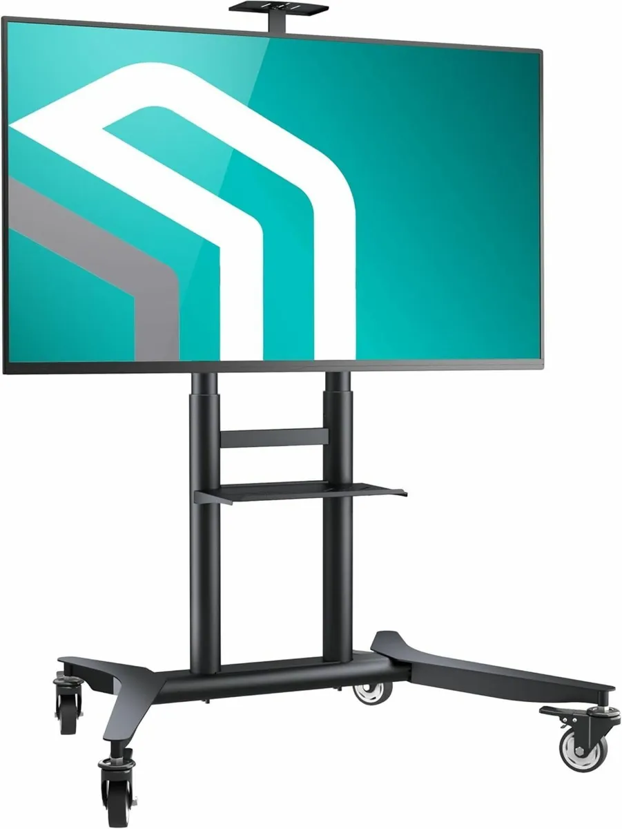Mobile TV Stand on Wheels for 55-90 Screen - Image 1