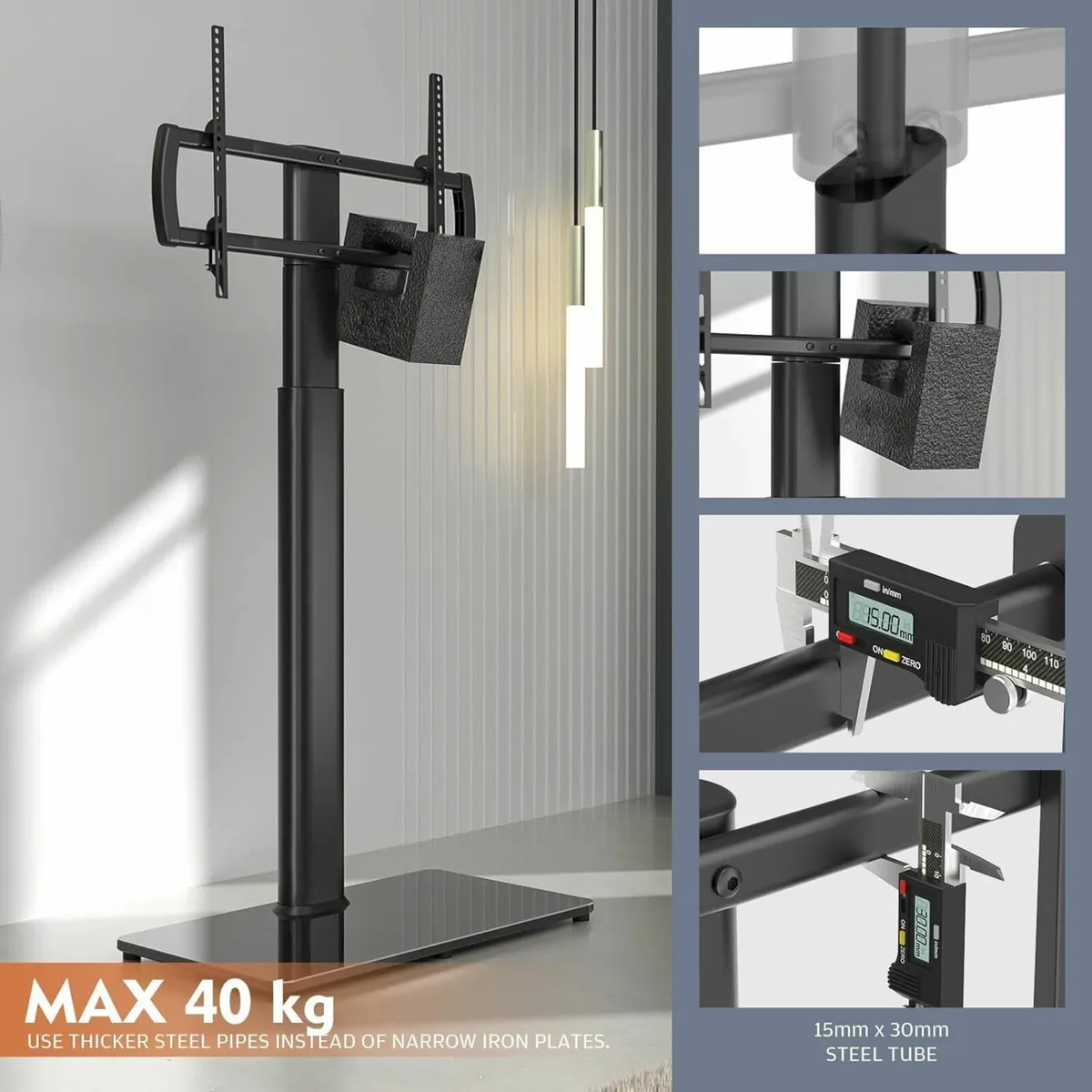 Floor Universal TV Stand with Mount 80 Degree - Image 4