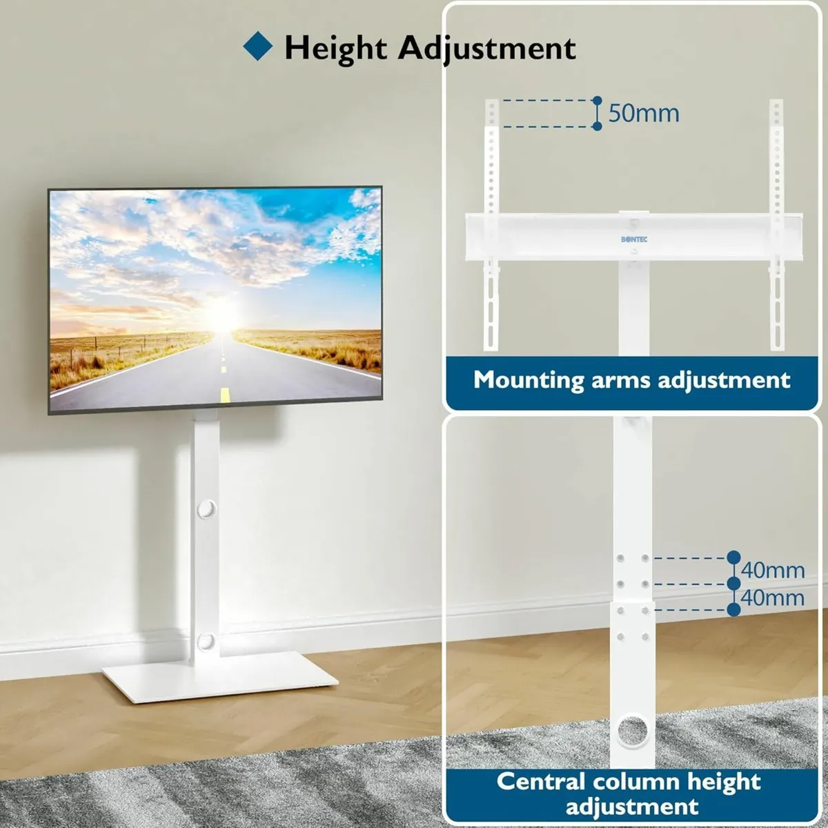 TV Floor Stand for 30-70 Inch LED LCD OLED Flat - Image 2