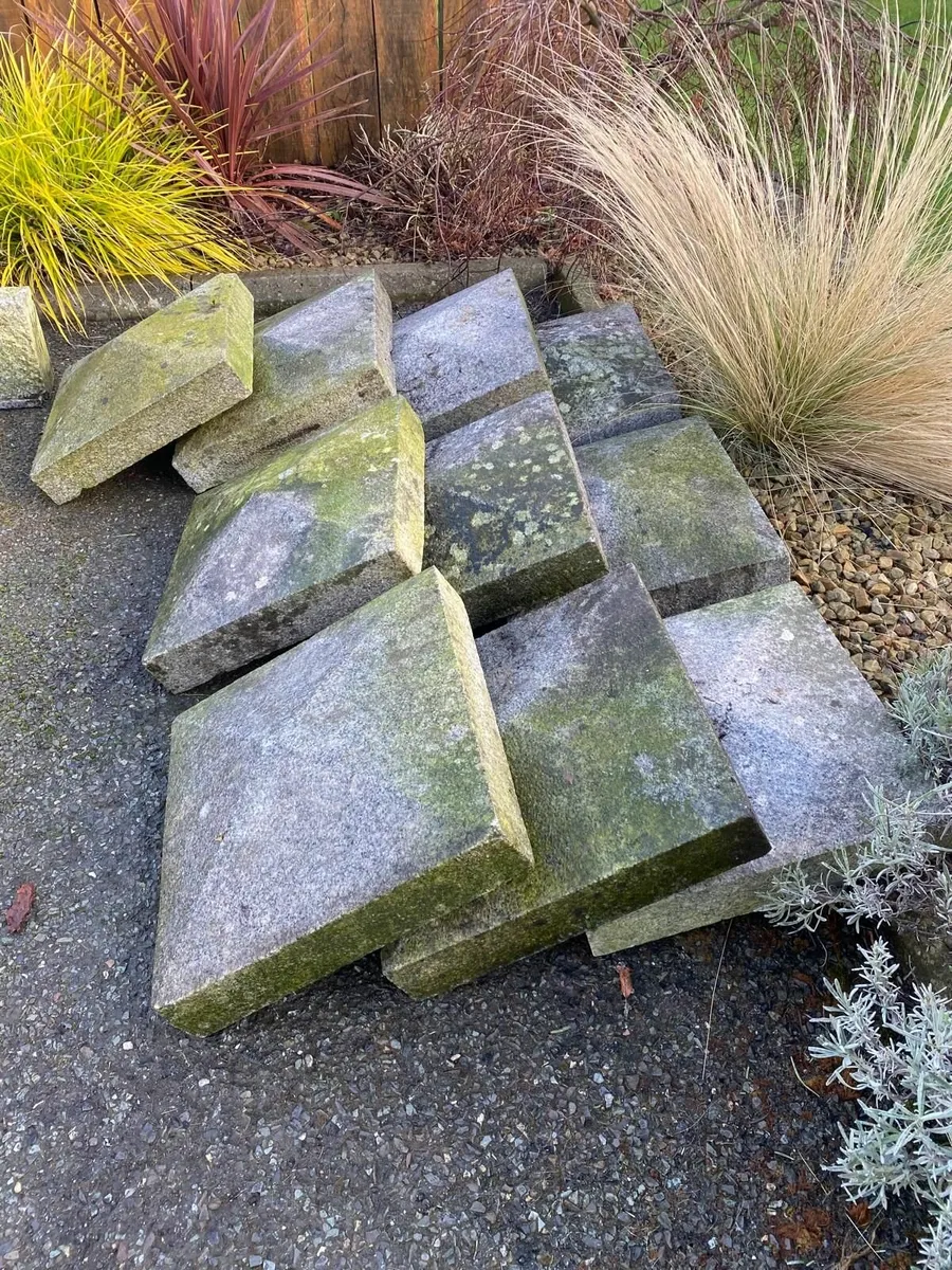 Old Natural Granite Pier Caps, 2 window sills - Image 1