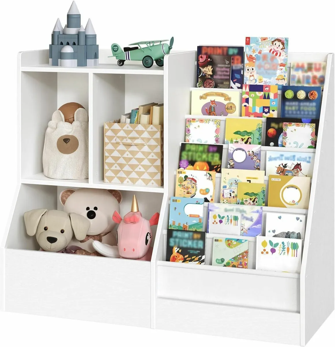 100 cm Kids Bookshelf and Toy Storage 7 Layer - Image 1