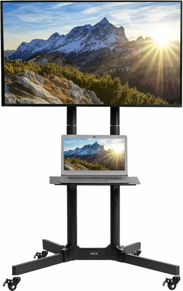 Mobile TV Cart for 32 to 83 inch Screens up 50kg - Image 1
