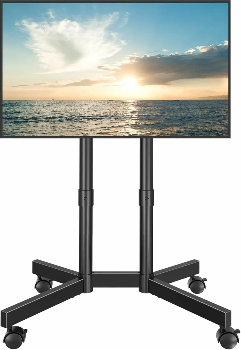 Rolling TV Stand for 32-70 inch TVs Mobile Cart - Image 1