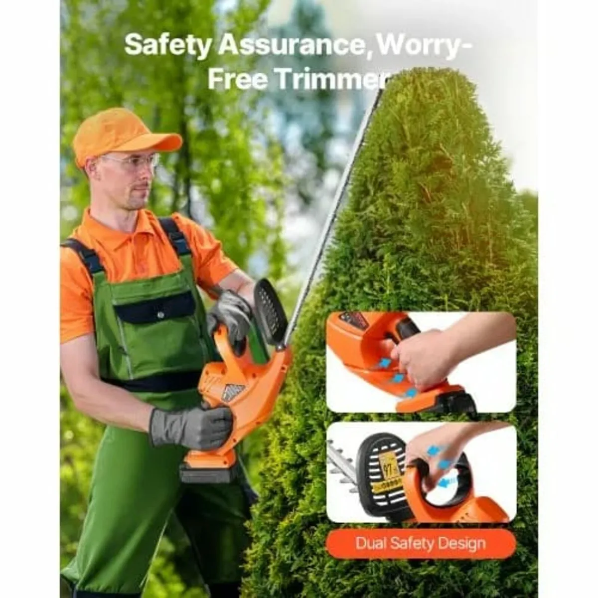 Electric Hedge Trimmer, 1200 RPM, Cordless Hedge T - Image 4