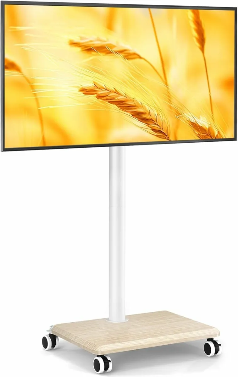 TV Stand on Wheels for 27-55 Inch Mobile Cart - Image 1