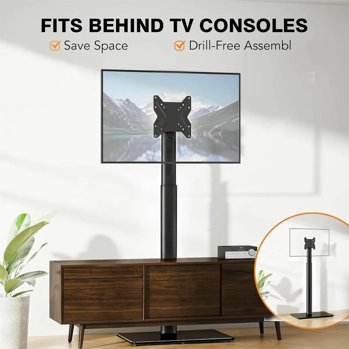 Universal Floor TV Stand with Swivel Mount for 19 - Image 2