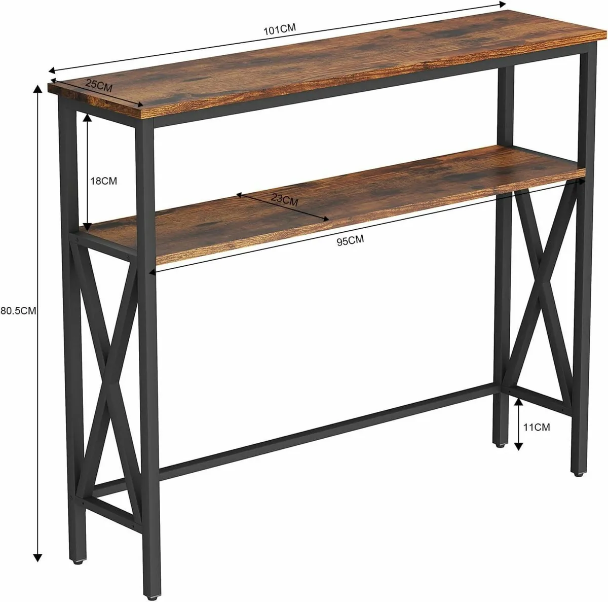 Console Table Industrial Entryway for Hallway - Image 2
