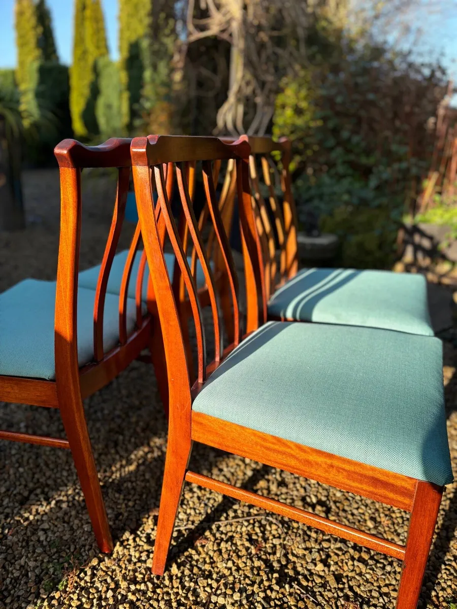 Mid Century Dining Chairs x 4 - Image 2