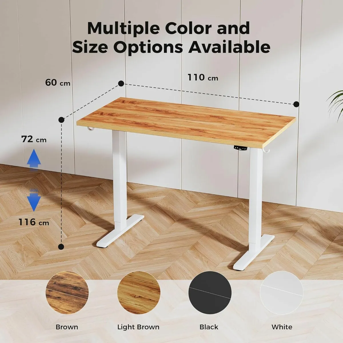 Electric Standing Desk 110 x 60 cm Height - Image 2