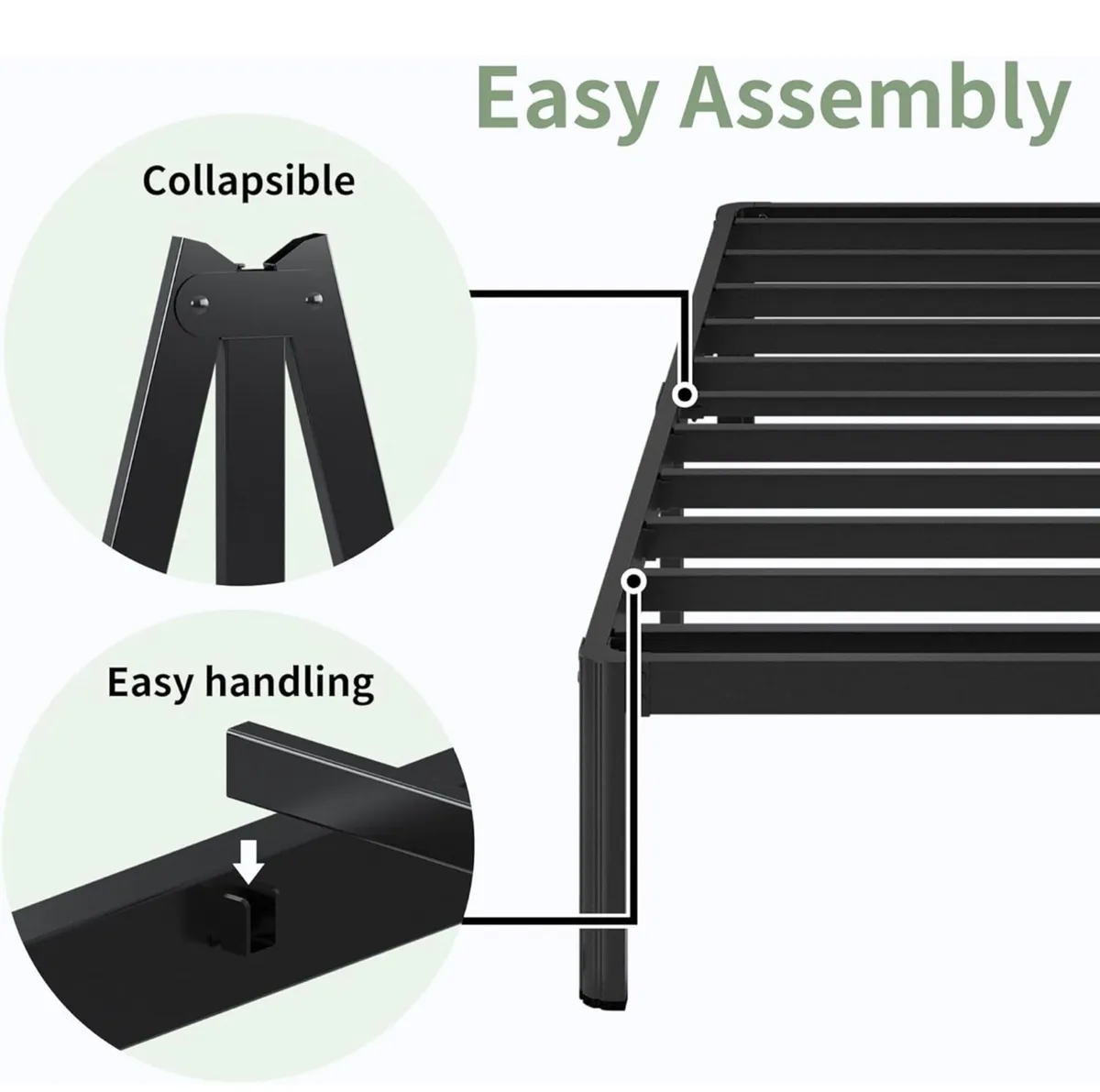 30.5 cm High Super King Bed Frame 6ft with Rounded - Image 4