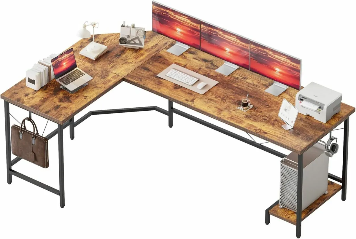 L Shaped Desk 170 cm Corner Gaming for Home - Image 1