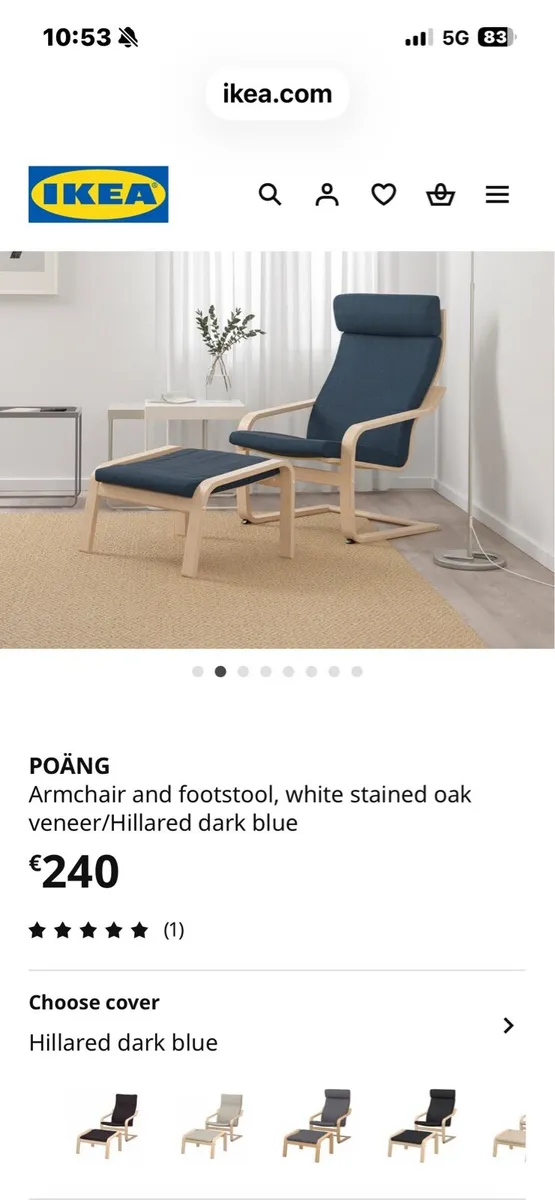 Lovely Arm chair & footstool - Image 1