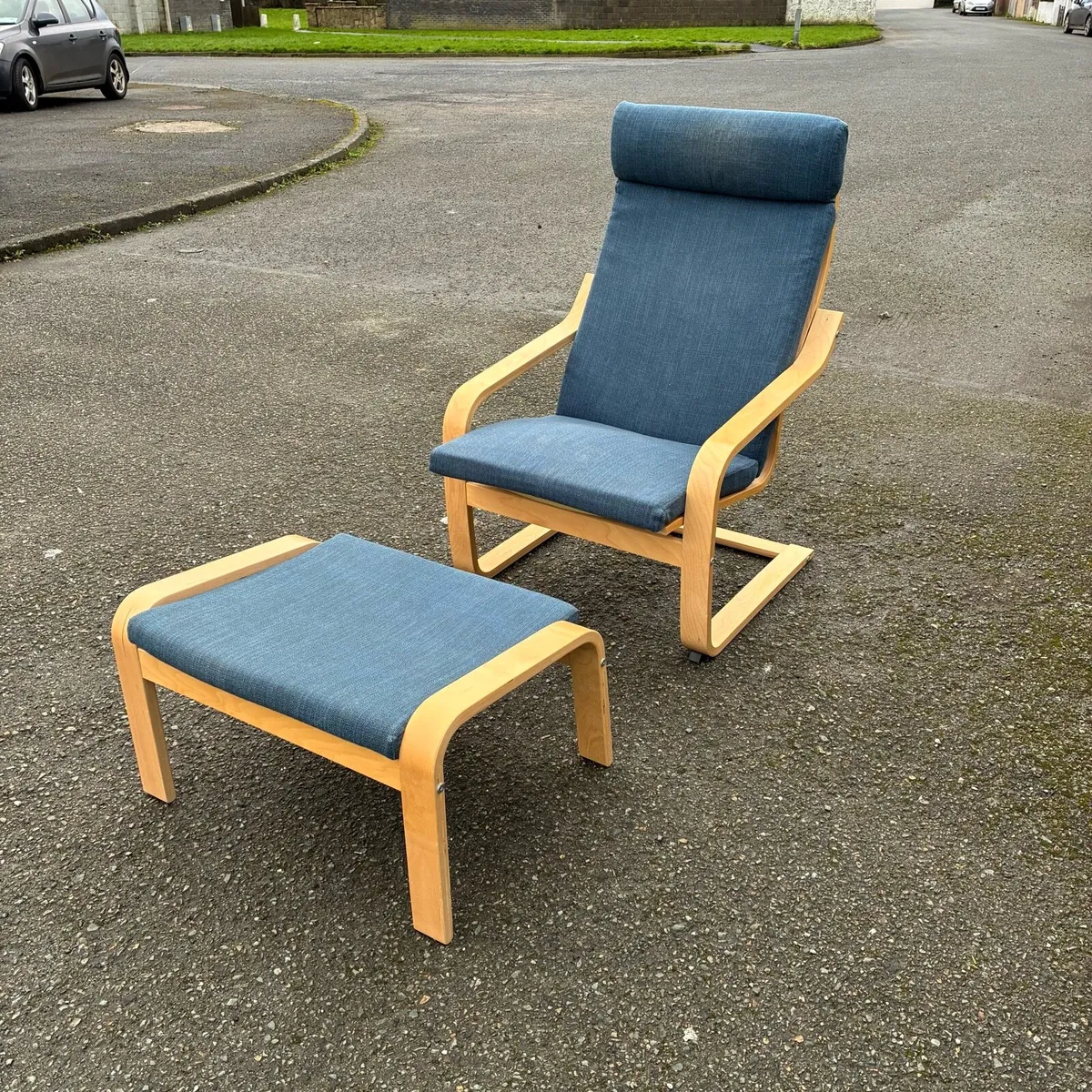 Lovely Arm chair & footstool - Image 2