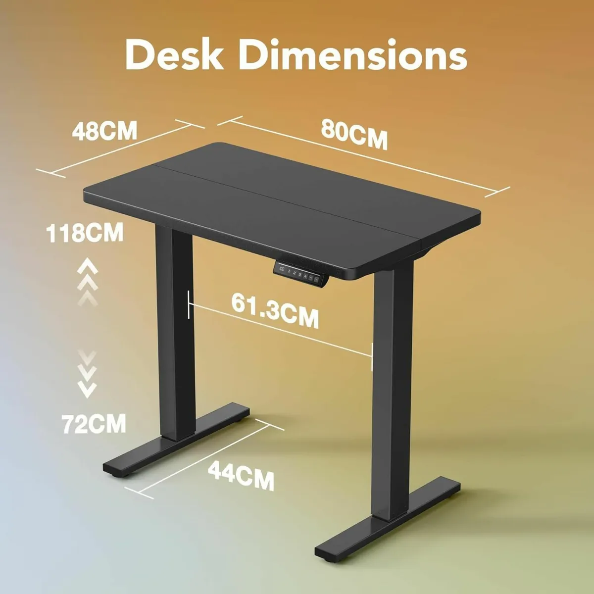 80 cm Electric Standing Desk Adjustable Height 4 - Image 2