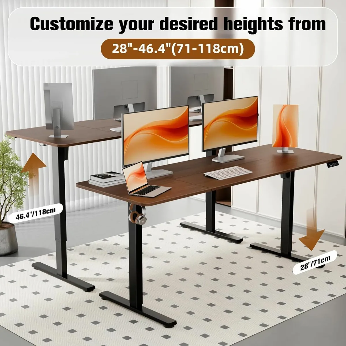 Electric Standing Desk Height Adjustable 170x60cm - Image 4