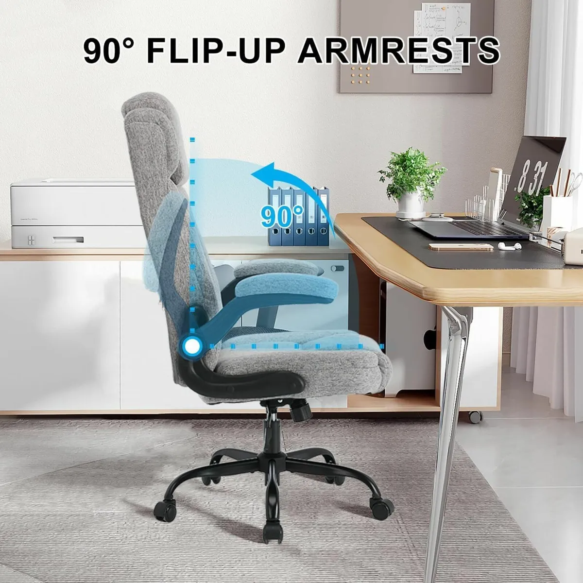 High Back Home Office Chair Adjustable Hearest - Image 4