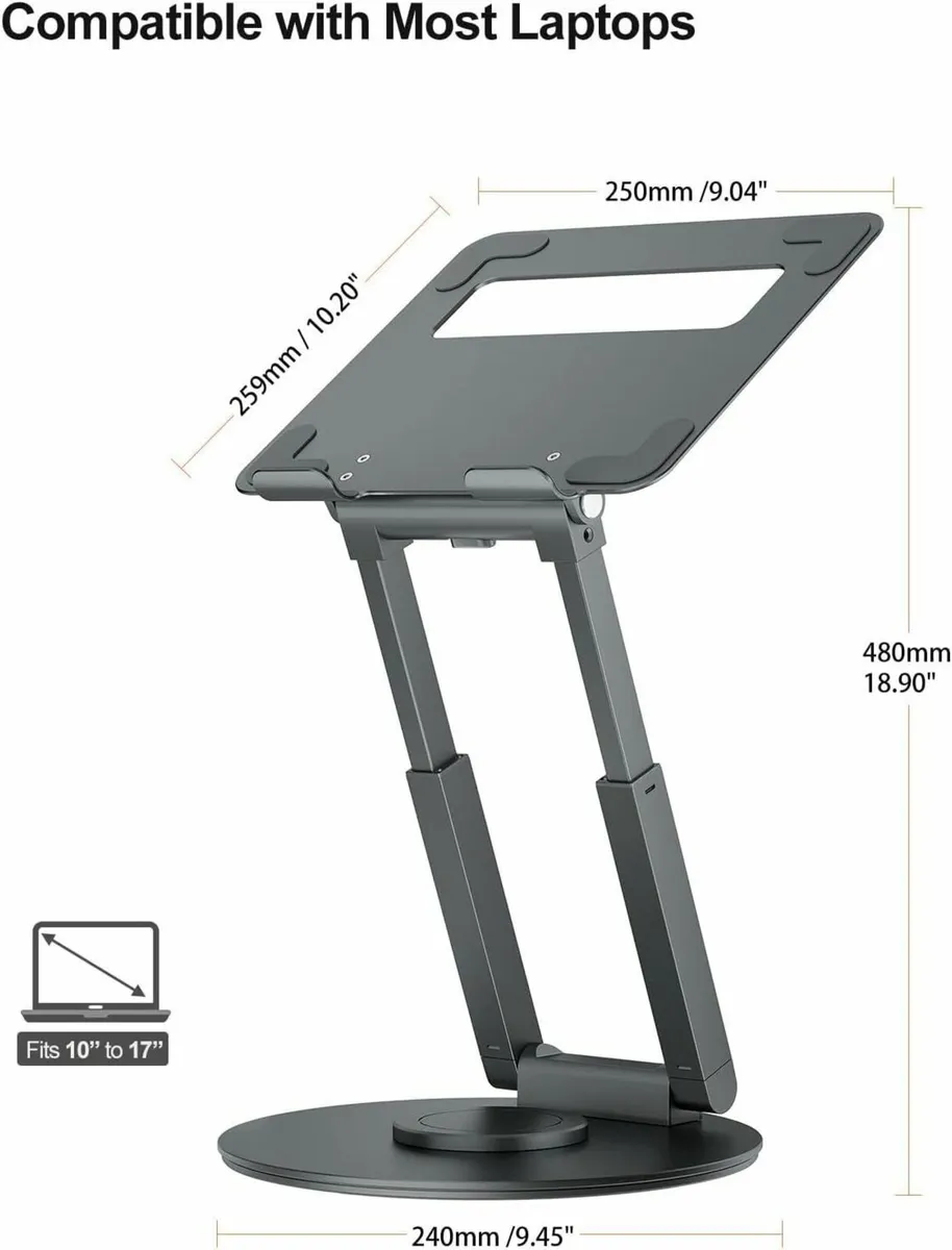 Telescopic Laptop Stand for Desk with 360degrees - Image 4
