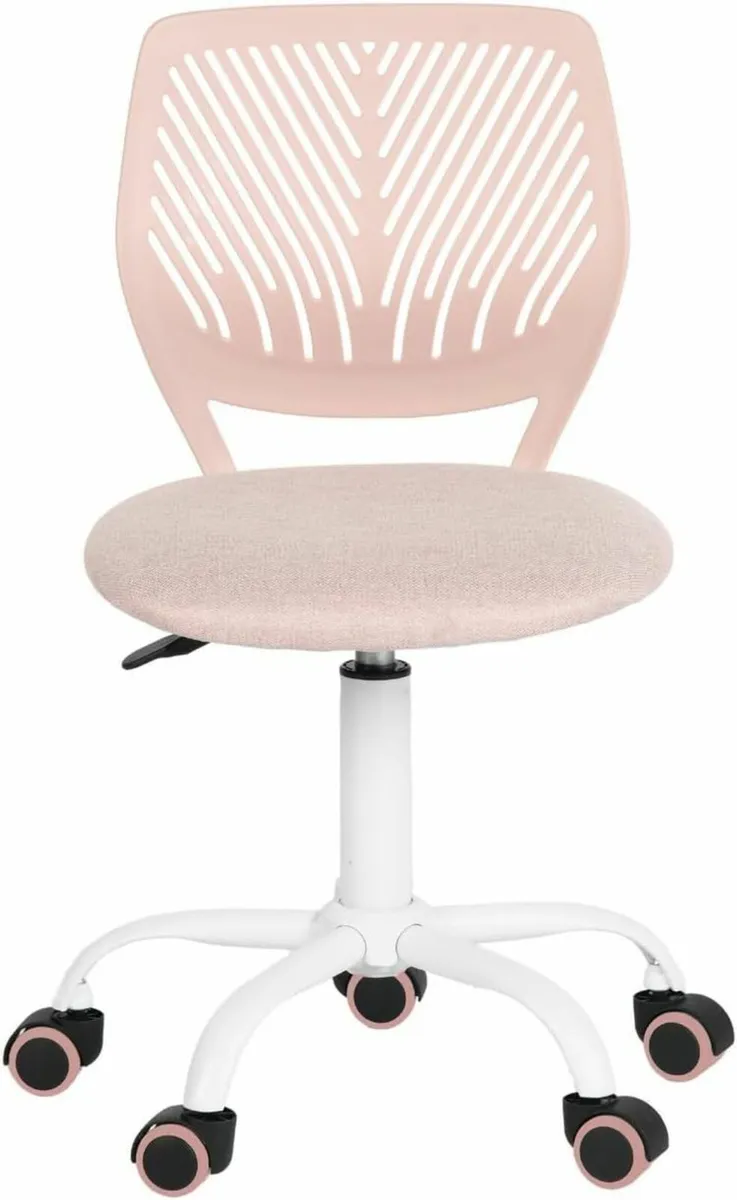 Desk Chair Linen Fabric Seat Ergonomic Swivel - Image 1