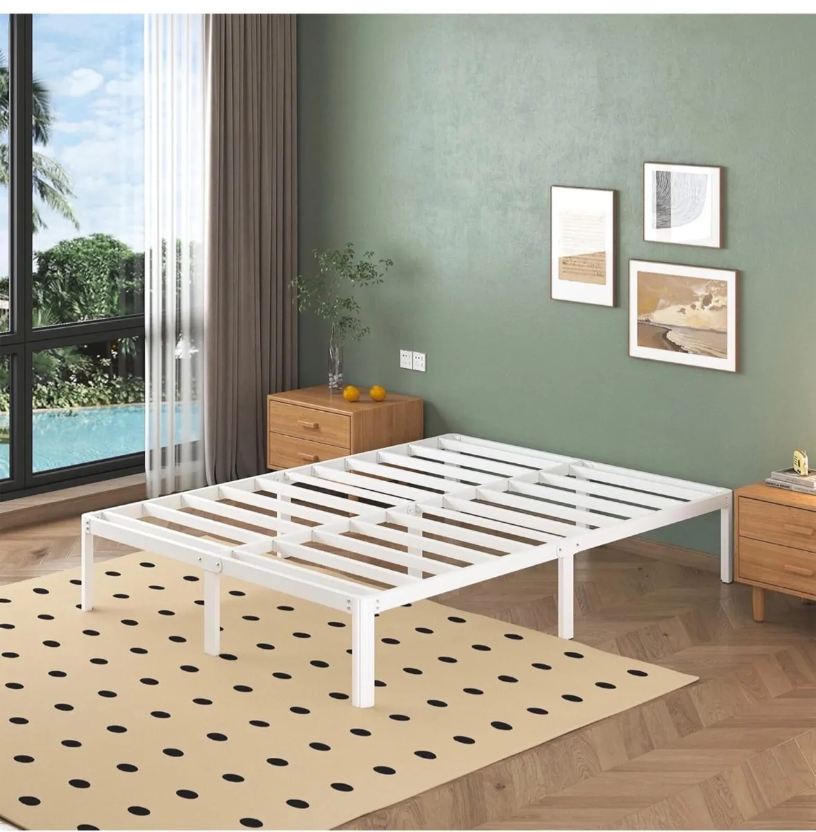 6ft Super King Bed Frame 30.5 cm High with Rounded - Image 4