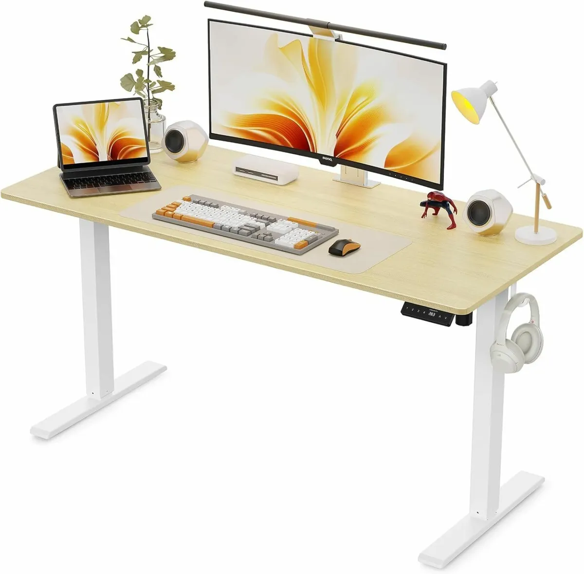 140 x 60 cm Standing Desk Electric Height - Image 1