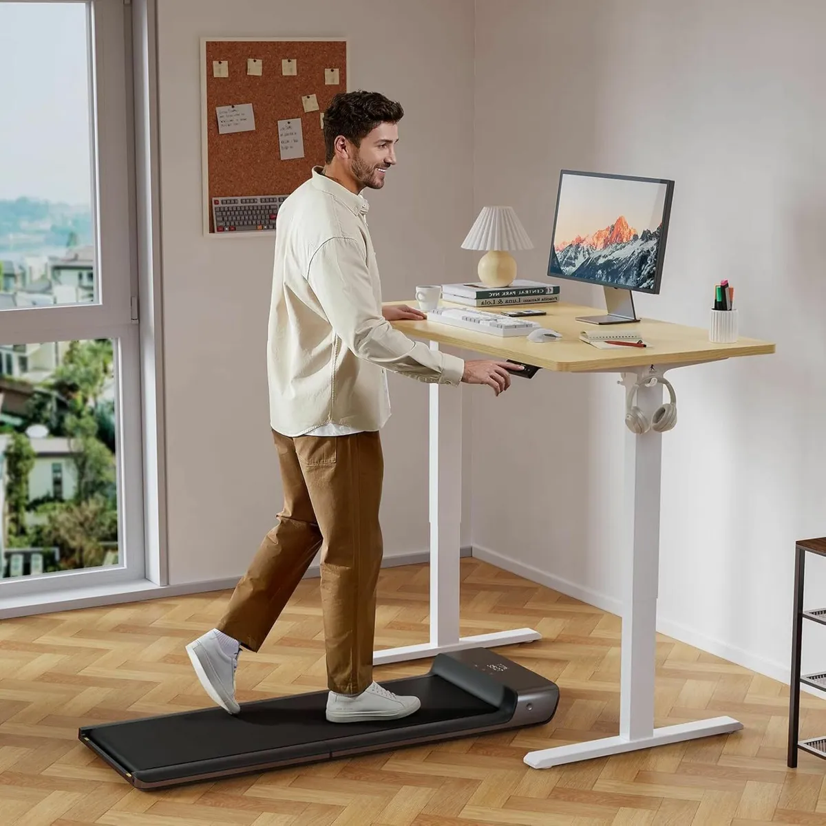 140 x 60 cm Standing Desk Electric Height - Image 2