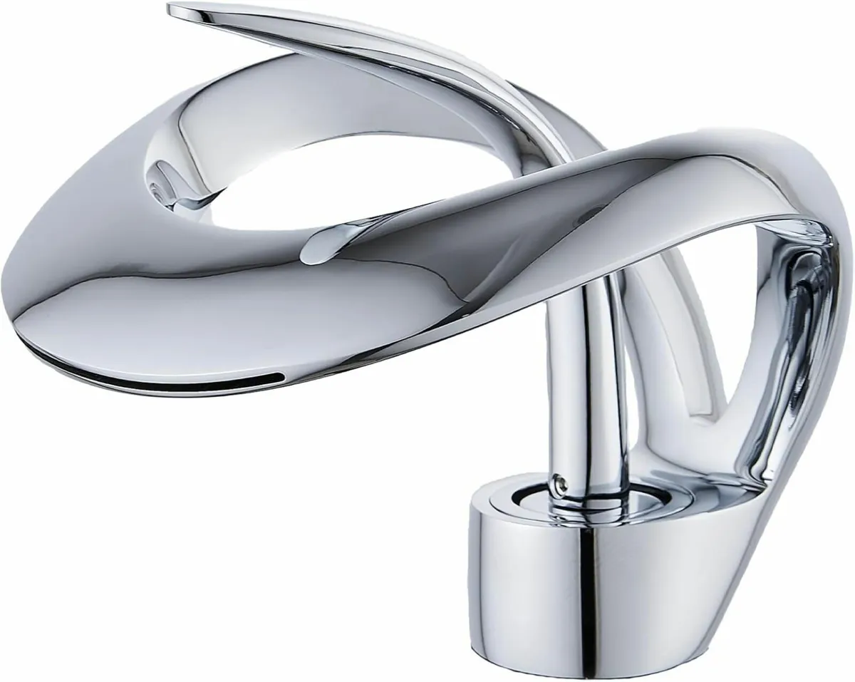 Waterfall Bathroom Sink Tap Toilet Basin Single - Image 1